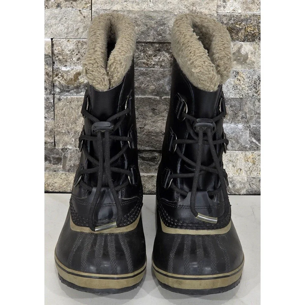 Sorel Yoot Pac Winter Boots Waterproof Insulated Black Snow Unisex Youth 4